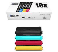 Eurotone Toner XXL, 10 pezzi, compatibile con Brother HL-4570CDWT HL-4570CDW sostituisce TN-328, nero, blu, rosso, giallo, TN328
