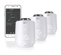 Eurotronic 700200 Comet Wifi 2021 termostato per radiatori (riscaldamento tramite WLAN, termostato per la regolazione flessibile della temperatura in movimento, accessori Smart Home, confezione da 3)