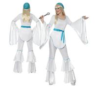 Eurovisione Donna 70s Pop Group Costume 80s Super Trooper Completo