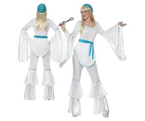Eurovisione Donna 70s Pop Group Costume 80s Super Trooper Completo