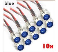 Eurowagens 10 Spia LED Blu 8mm 12V Luce Indicatore Per Cruscotto Auto Truck