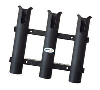 Eurowagens 10" Supporto Portabastone 3 Aste Marine Nero Staffa Tubo
