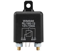 Eurowagens 12V 100Amp 4Pin Heavy Duty ONOFF Split Per Relè Auto Barca Van Nero