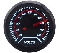 Eurowagens 2 Inch 52mm Misuratore Tensione Con Quadro Nero 12V Per Auto Moto