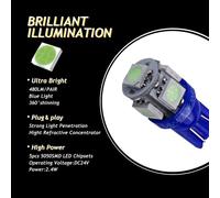 Eurowagens 24V Lampadina Laterale Senza Cappuccio T10 507 501 W5W 5 SMD LED Blu