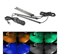 Eurowagens 4-in-1 Striscia LED RGB Per Interni Auto Presa Piedi Con Telecomando