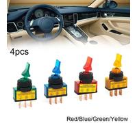 Eurowagens 4PCS Interruttori A Bilanciere LED 12V SPST 20 AMP