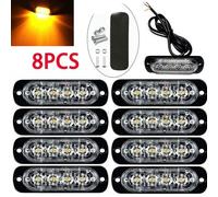 Eurowagens 8X4 Luce Di Emergenza LED Ambra Lampeggiante Per Auto/Furgone
