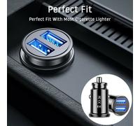 Eurowagens Adattatore Caricatore Auto 12V Splitter Presa 2 Vie Dual USB