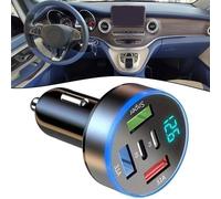 Eurowagens Adattatore Caricatore Auto USB 2 Porte PD Dual Ricarica Rapida