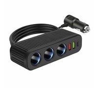 Eurowagens Adattatore Carro 3 Socket da Presa ABS Per Strada