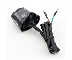 Eurowagens Adatto Luce Targa Posteriore Per Motociclette Guscio Nero ABS