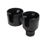 Eurowagens Car Cup Holder Espansore Doppio Adattatore In ABS Con Base Regolabile