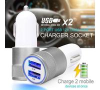 Eurowagens Caricatore Auto 2 Porte 3.1A Adattatore Presa USB Per Smartphone