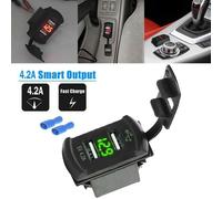 Eurowagens DC 12V Car/Truck/Boat UTV Caricatore Doppio USB LED Con Voltmetro