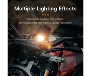 Eurowagens Faro LED Moto Bianco Giallo Luce Nebbia con HL Raggio Sicurezza