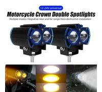 Eurowagens Faro Proiettore LED Giallo Bianco Esterno Per Moto E Camion