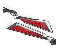 Eurowagens Indicatori LED Laterali Per Sella Bauletto Moto Chrome Rosso