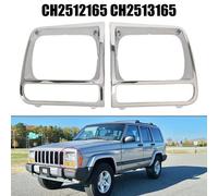 Eurowagens Jeep Cherokee 97-2001 Cornice Esterna Faro Argento ABS Ricambio