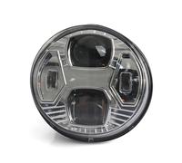 Eurowagens Kit Faro Led Rotondo Per Moto Nero E Cromato