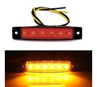 Eurowagens Kit Luci Laterali 12V 6 LED Per Rimorchio Camion Barca Stop