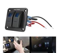 Eurowagens Pannello Interruttore Bilanciere A 2 Gang LED Blu, Impermeabile