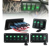 Eurowagens Pannello Interruttori Ingresso USB LED Verde Marine 2/3/4/5 Gang