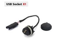 Eurowagens Presa Doppia USB Per Moto Con Tappo Impermeabile