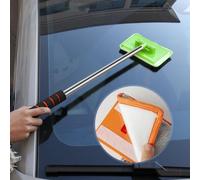 Eurowagens Pulitore Telescopico Vetri Auto Estensibile Microfibra Rotante