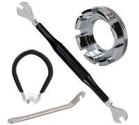 Eurowagens Set Chiavi Raggi Bici 4PCS 8 Vie Attrezzo Centratura Inox