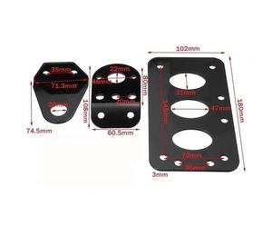 Eurowagens Staffa Telaio Supporto Targa Laterale Moto Metallo Con Luce Stop