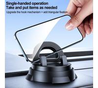 Eurowagens Supporto Telefono Auto Rotante 360° Base Adesiva Lavabile Cruscotto