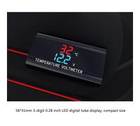 Eurowagens Voltmeter Motociclo DC 12V Termometro Digitale Misuratore Temperatura