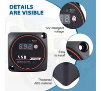 Eurowagens VSR 12V 140A Split Con Sensore Tensione Per Relè Display Digitale