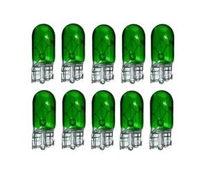Eurowagens W5W Lampadina X10 Alogena 12V Luce Posteriore Verde W2.1x9.5d
