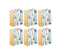 Eurowrap 214005-2C, Jungle, kraft, borsa grande, 26,5x14x33 cm, bianco