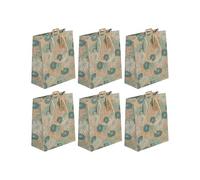 Eurowrap 223926-3C, My Garden, kraft, sacchetto medio, 21,5x10,2x25,3 cm