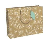 Eurowrap 223926-6C - My Garden, kraft, sac shopping 37,3x11,8x27,5 cm - PAQ DE 6