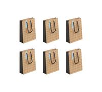 Eurowrap 28794-0Cpack - Pack 6 sacchetti regalo kraft 17x6x22cm 210g 210g