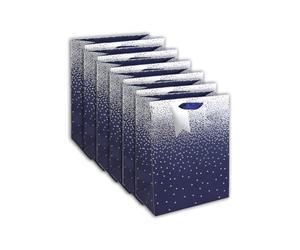 Eurowrap 30861-2Cpack - Set di 6 sacchetti regalo Excellia, formato grande, 26,5 x 14 x 33 cm, 210 g, motivo: notte stellata, borsa estiva, blu - ideale per: giochi da tavolo, puzzle