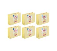 Eurowrap - 32415-6C - Pack 6 sacchetti regalo per compleanno 37,3x11,8x27