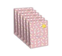 Eurowrap 32466-2Cpack - Set di 6 sacchetti regalo Excellia, formato grande, 26,5 x 14 x 33 cm, 210 g, motivo: unicorni, confezione regalo, ideale per: giochi da tavolo, puzzle