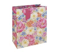 Eurowrap 36566-2C - Fiori, kraft, borsa grande 26,5x14x33 cm - Conf. 6