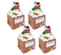 Eurowrap Set Da 4 Scatole Regalo Per Dolcetti Di Natale 19x10x10cm Rosso