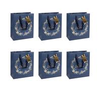 Eurowrap - X-29133-3Cpack - Pack 6 sacchetti regalo Natale 21,5x10,2x25,3cm
