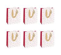 Eurowrap - X-29508-3Cpack - Pack 6 sacchetti regalo Natale 21,5x10,2x25,3cm