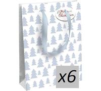Eurowrap - X-29523-3Cpack - Pack 6 sacchetti regalo Natale 21,5x10,2x25,3cm