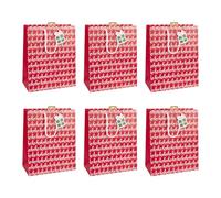 Eurowrap - X-30879-2Cpack - Pack 6 sacchetti regalo Natale 26,5x14x33cm