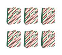 Eurowrap - X-30882-3Cpack - Pack 6 sacchetti regalo Natale 21,5x10,2x25,3cm