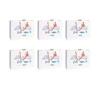 Eurowrap - X-30912-6Cpack - Pack 6 sacchetti regalo Natale 37,3x11,8x27,5cm